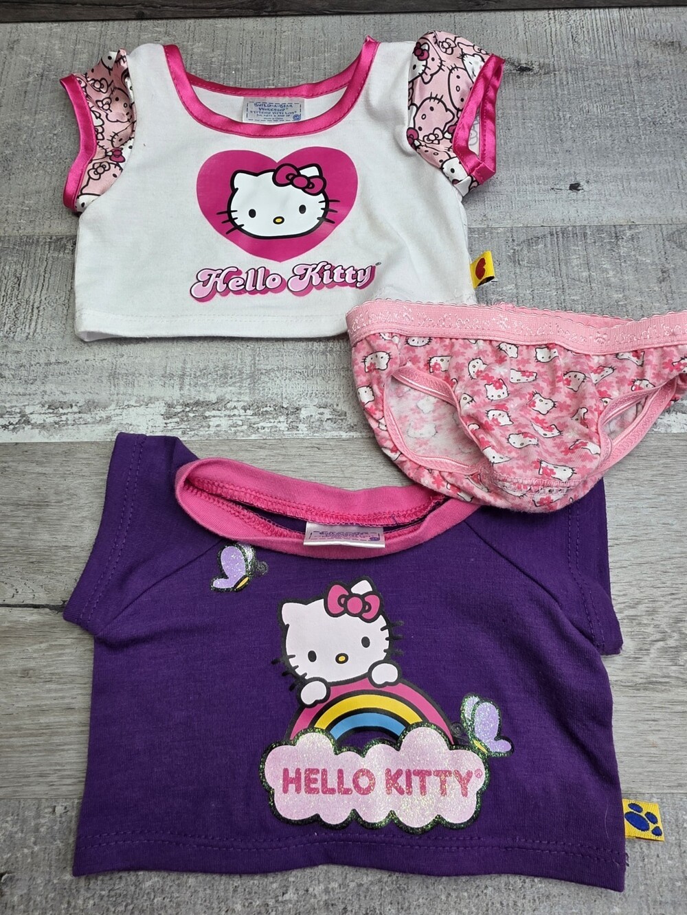 Build A Bear Hello Kitty Shirts Lot Of 3 Clothing Items Sanrio BAB g56